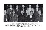 Holy Cross Church Committee members , 1960
Right to left: (standing) Sarkis Gerdanian, Hratch Derderian, Minas Kazandjian, Garabed Srmayan, Boghos Boghossian,
(seated) Moushkhis Hagopian, Hagop Katchanian, Fr. Vartan Avakian, Bedros Aznoyan, and Noubar Ashjian.